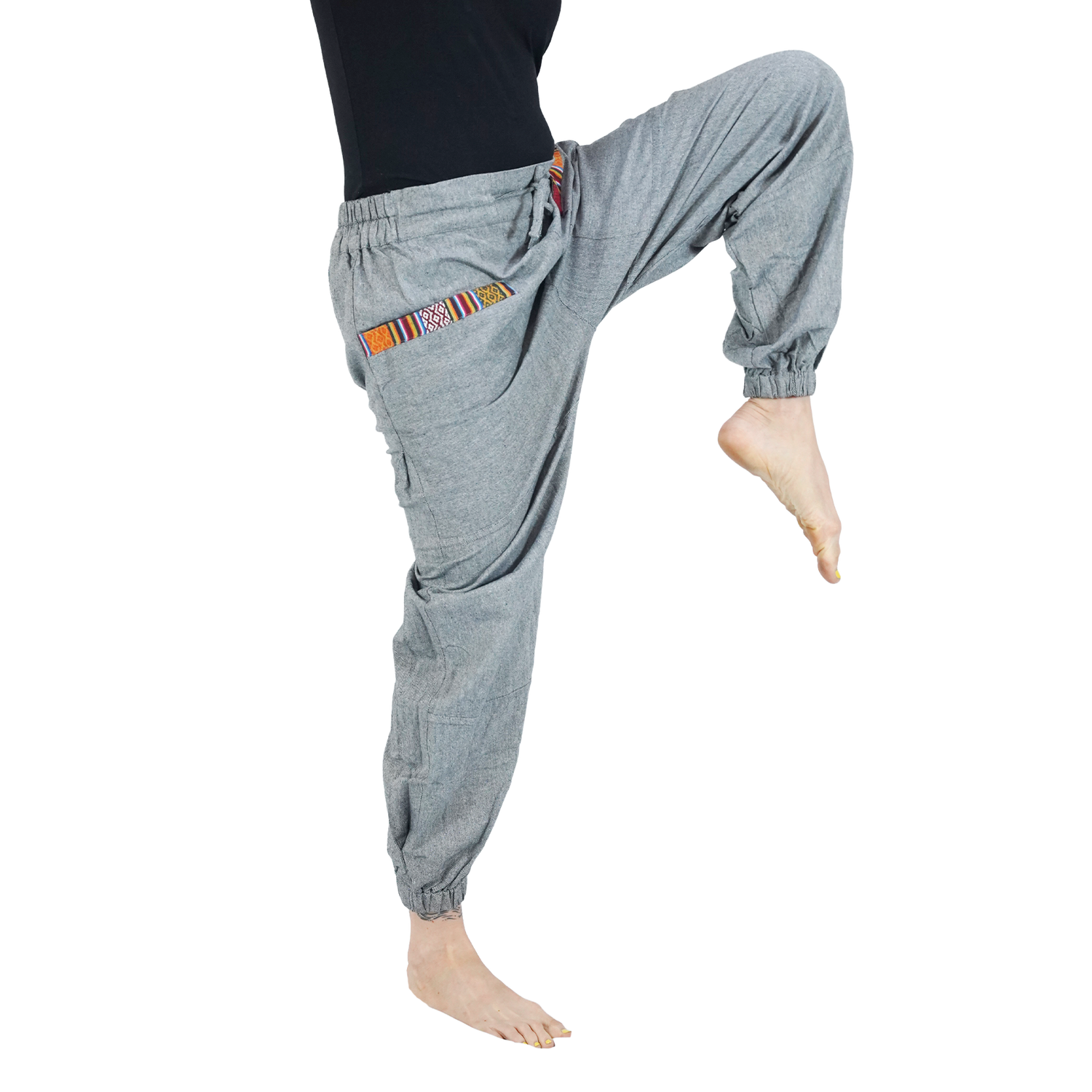 Dark Ash Regular Hopper Pants with Small Patch Front Pockets