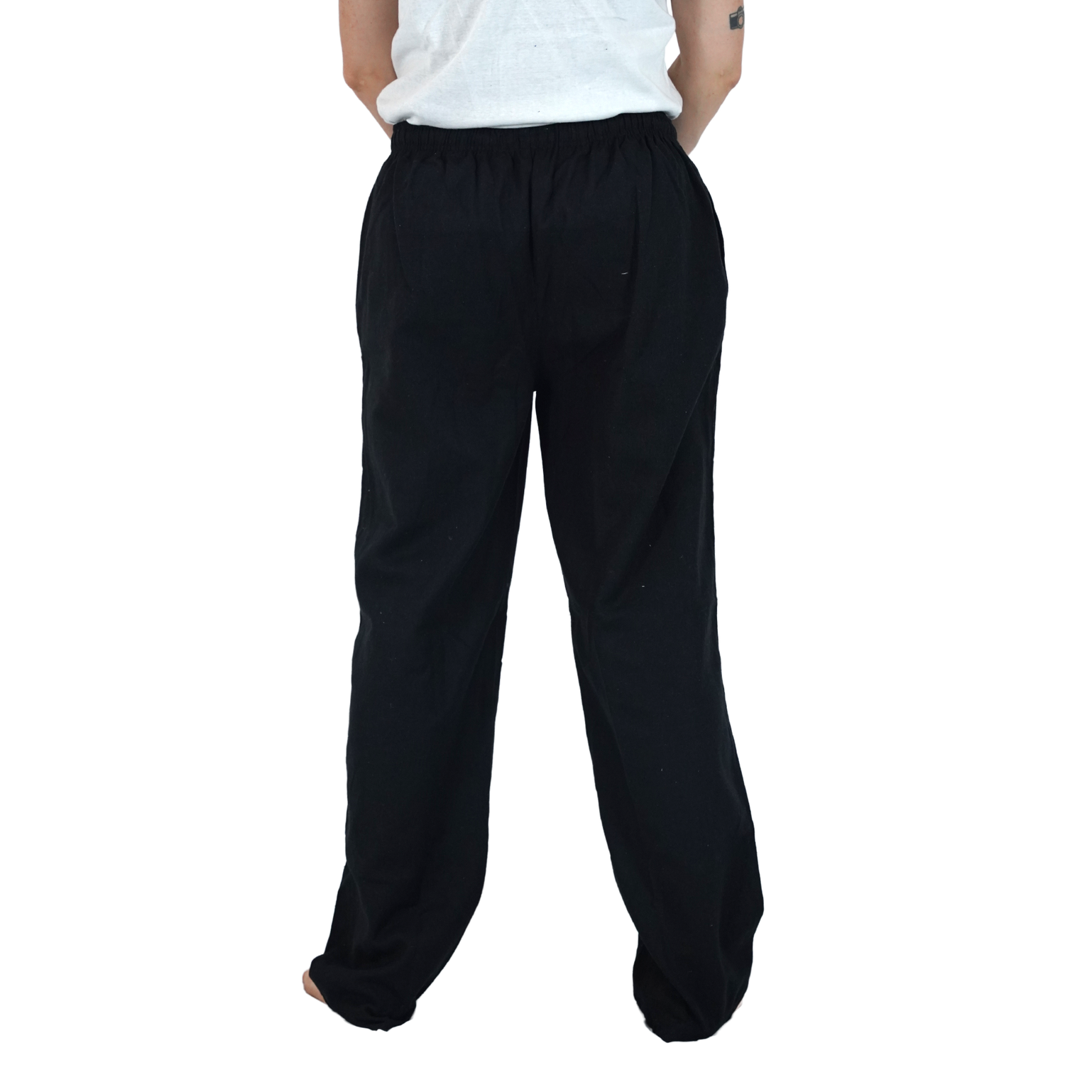 Black Eco-Friendly Fabric Cotton Lounge Pants