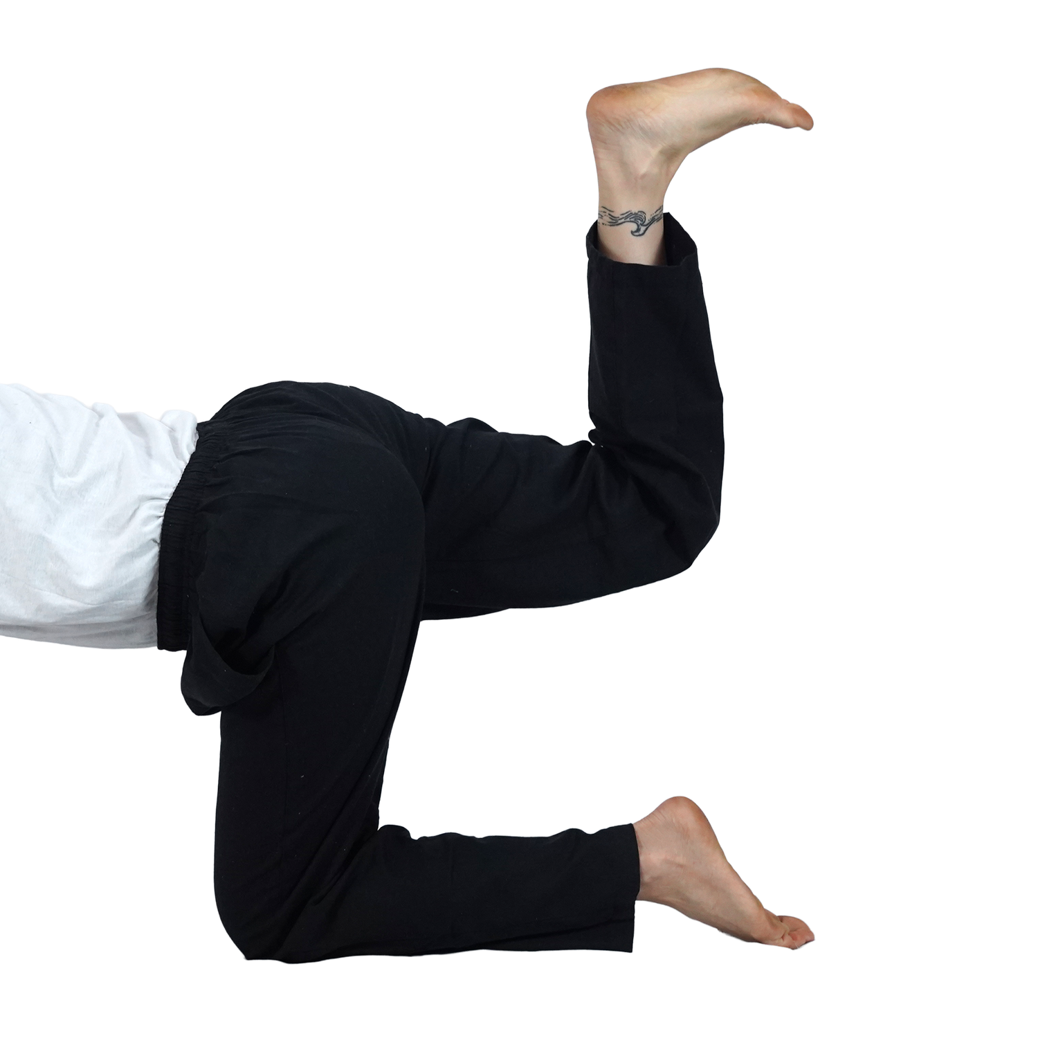 Black Eco-Friendly Fabric Cotton Lounge Pants