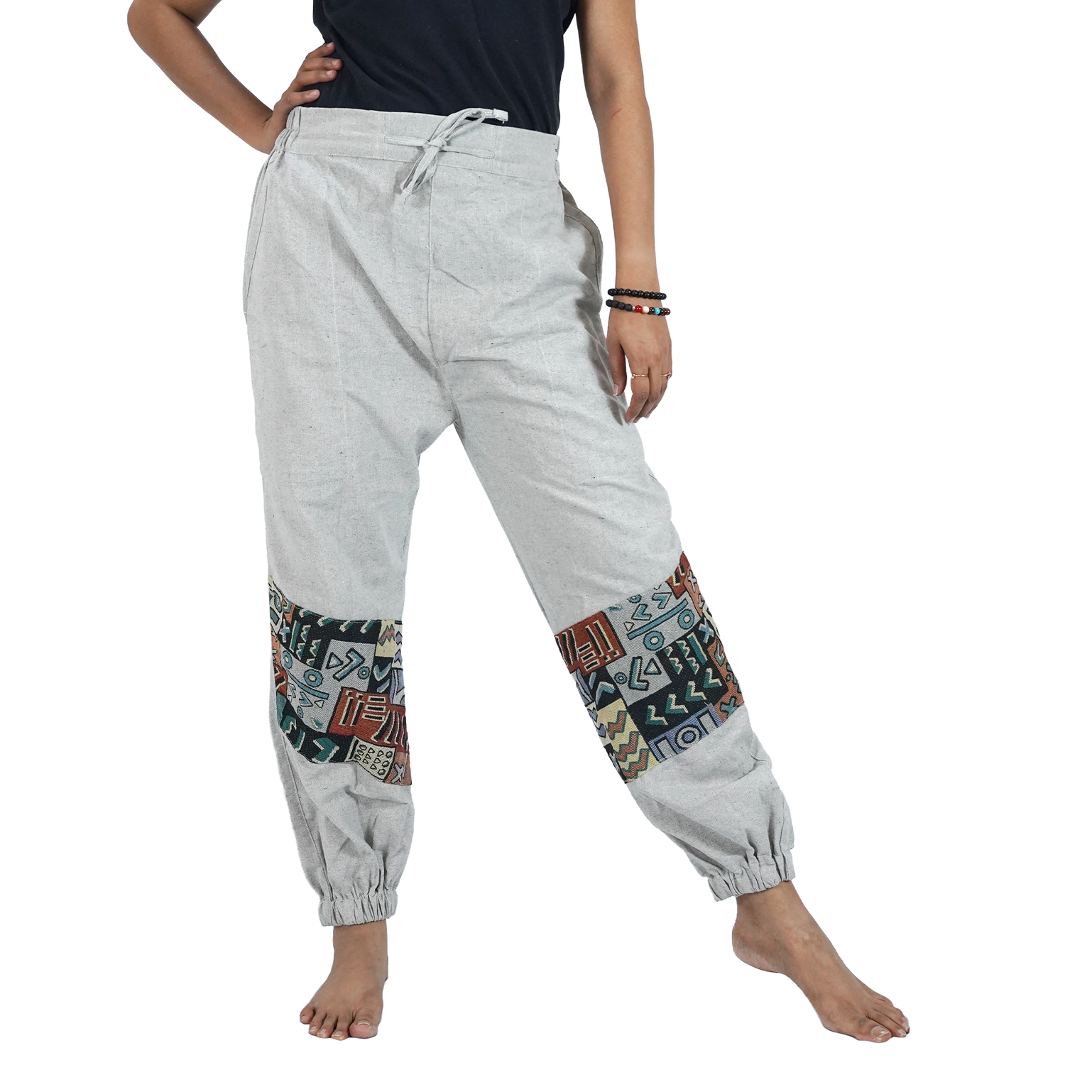 Ash with Multicolor Design Yippie Hopper Elastic Back Side