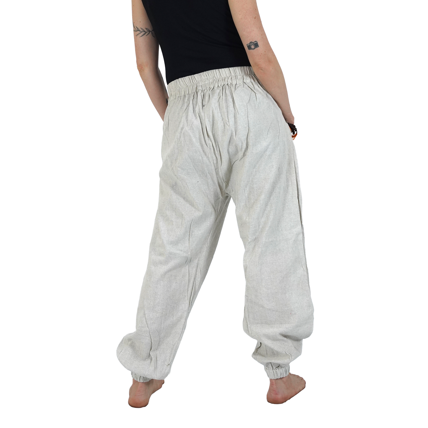 Grey Regular Hopper Pants with Small Patch Front Pockets