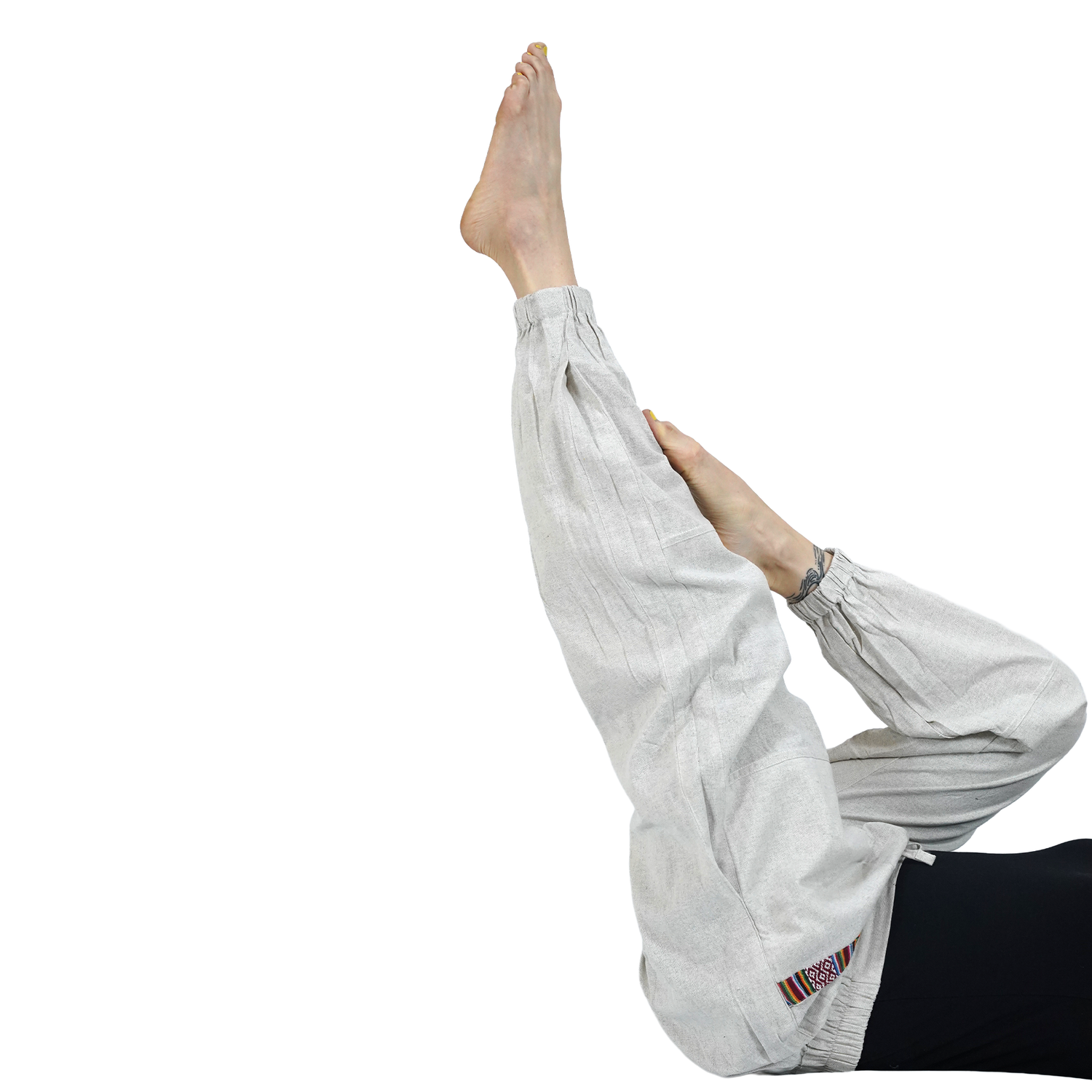 Grey Regular Hopper Pants with Small Patch Front Pockets