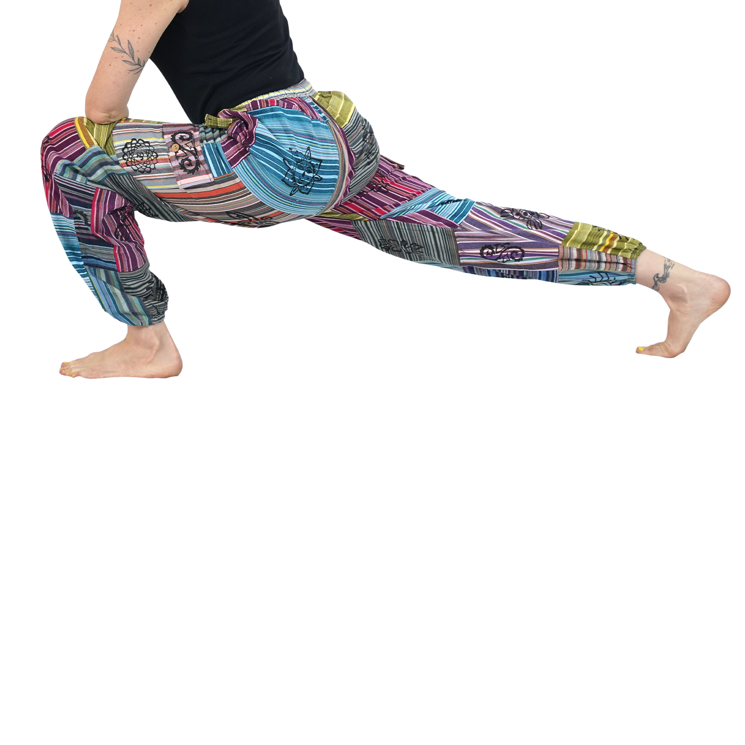 Multi Colour Stripes | Free Size Non Dyed Premium Patchwork Pants