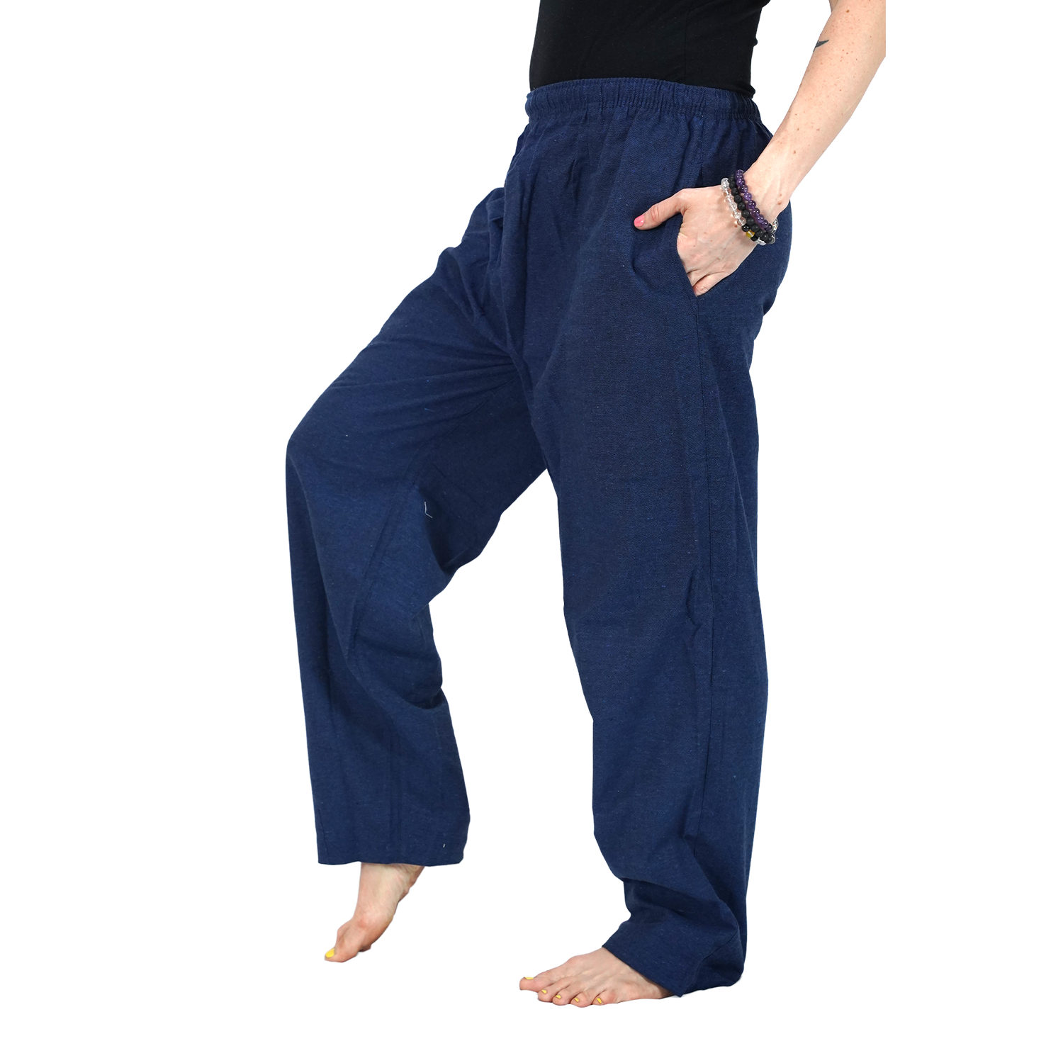 Blue Eco-Friendly Fabric Cotton Lounge Pants