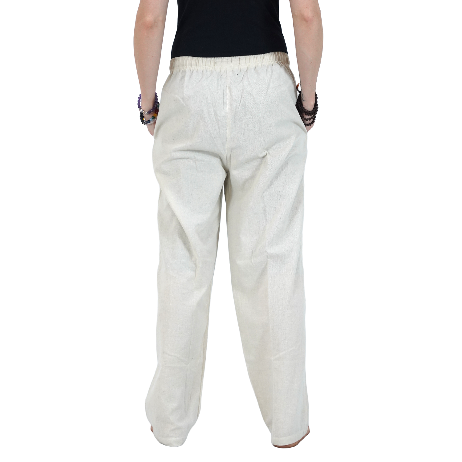 Off White Eco-Friendly Cotton Lounge Pants