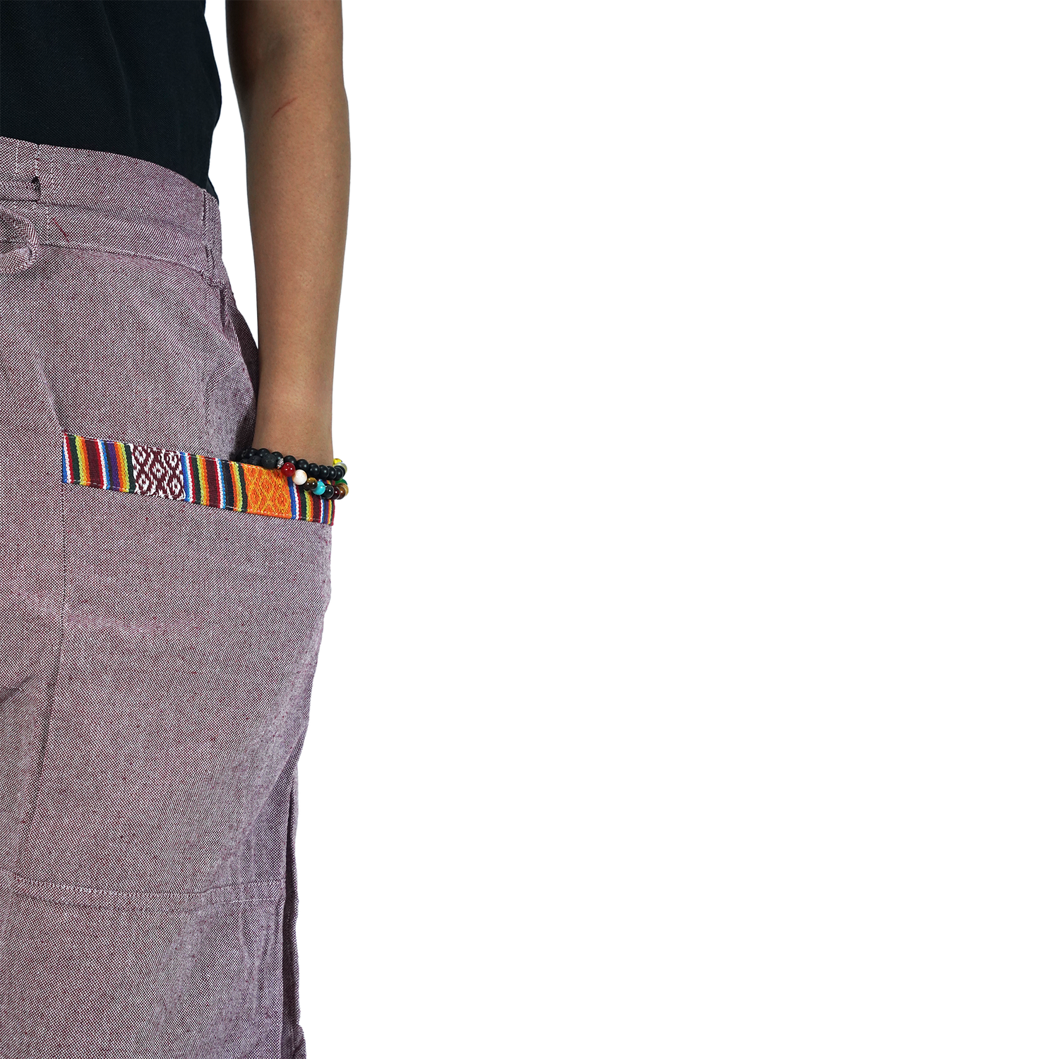 Reddish Brown with Patch Front Pocket Regular Hopper Pants