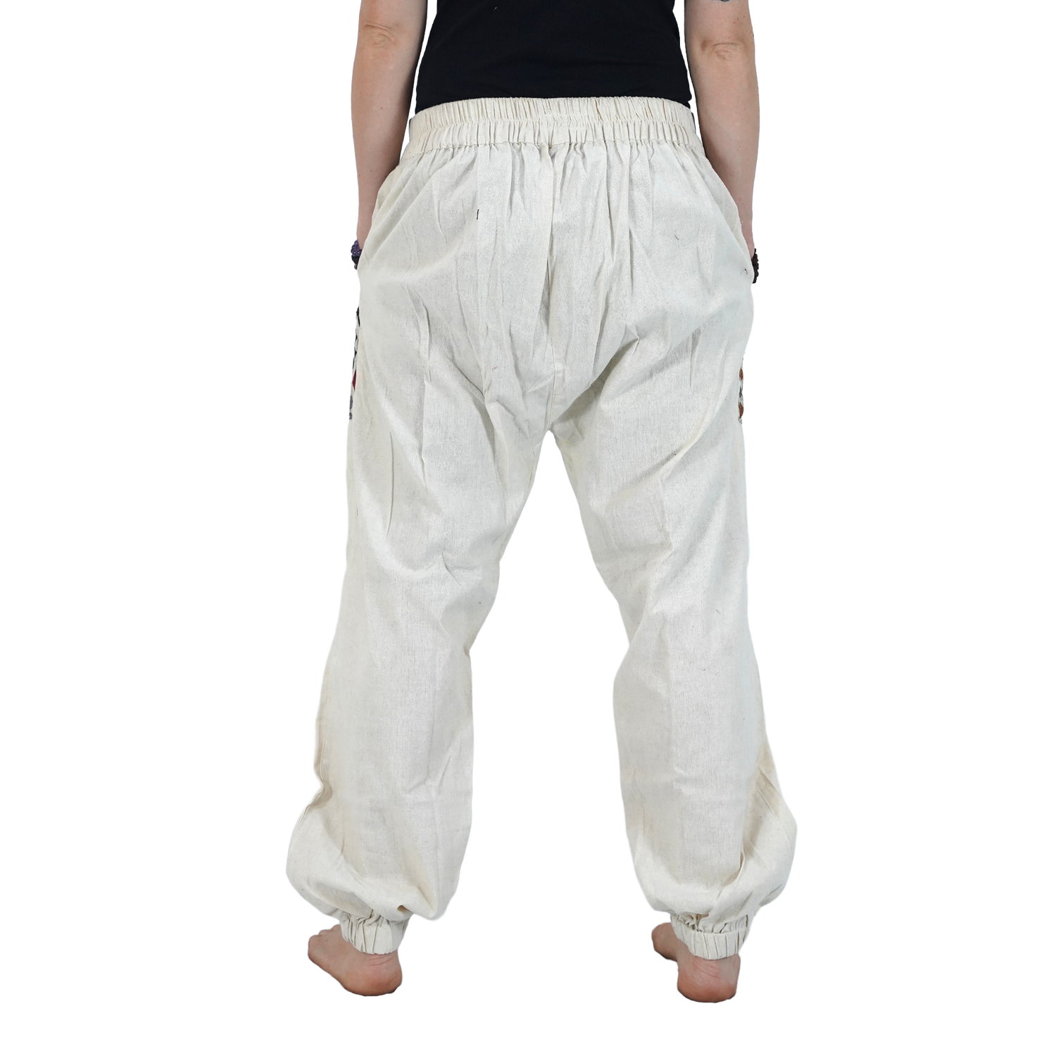 Off White Bohemian Hopper Elastic Back Side Pants