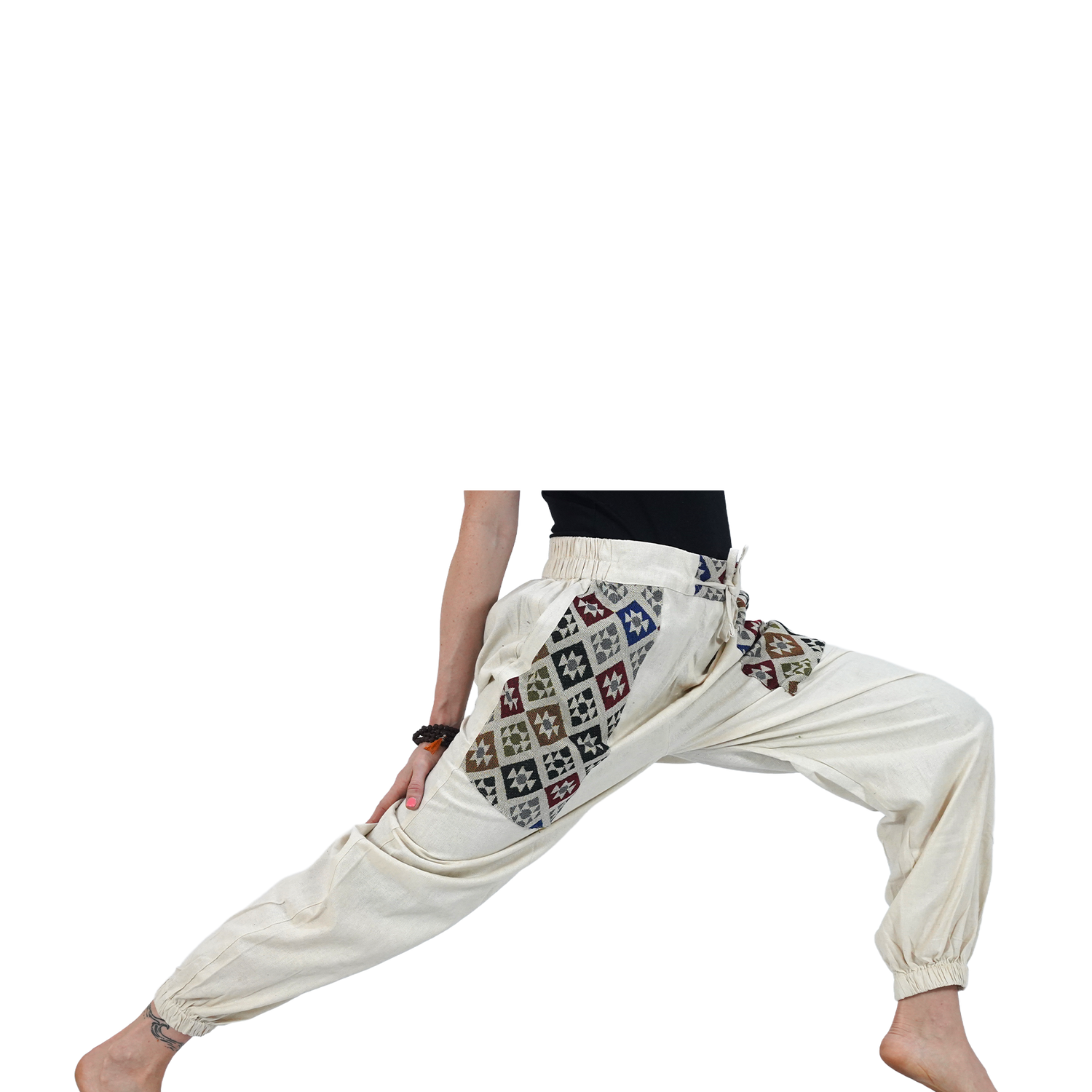 Off White Bohemian Hopper Elastic Back Side Pants