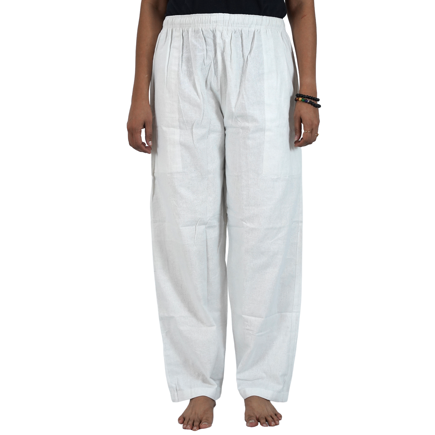 White Eco-Friendly Fabric Cotton Lounge Pants