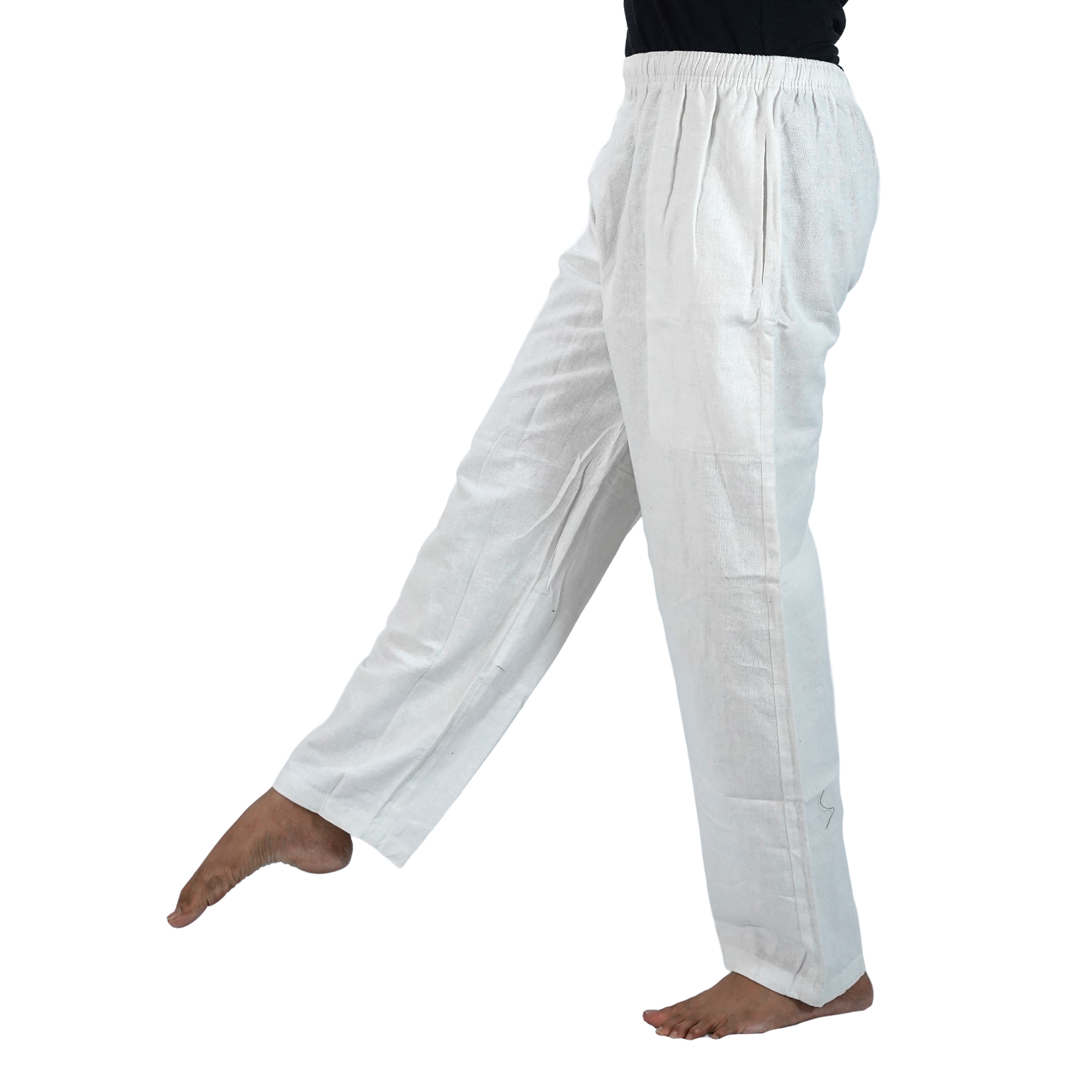 White Eco-Friendly Fabric Cotton Lounge Pants