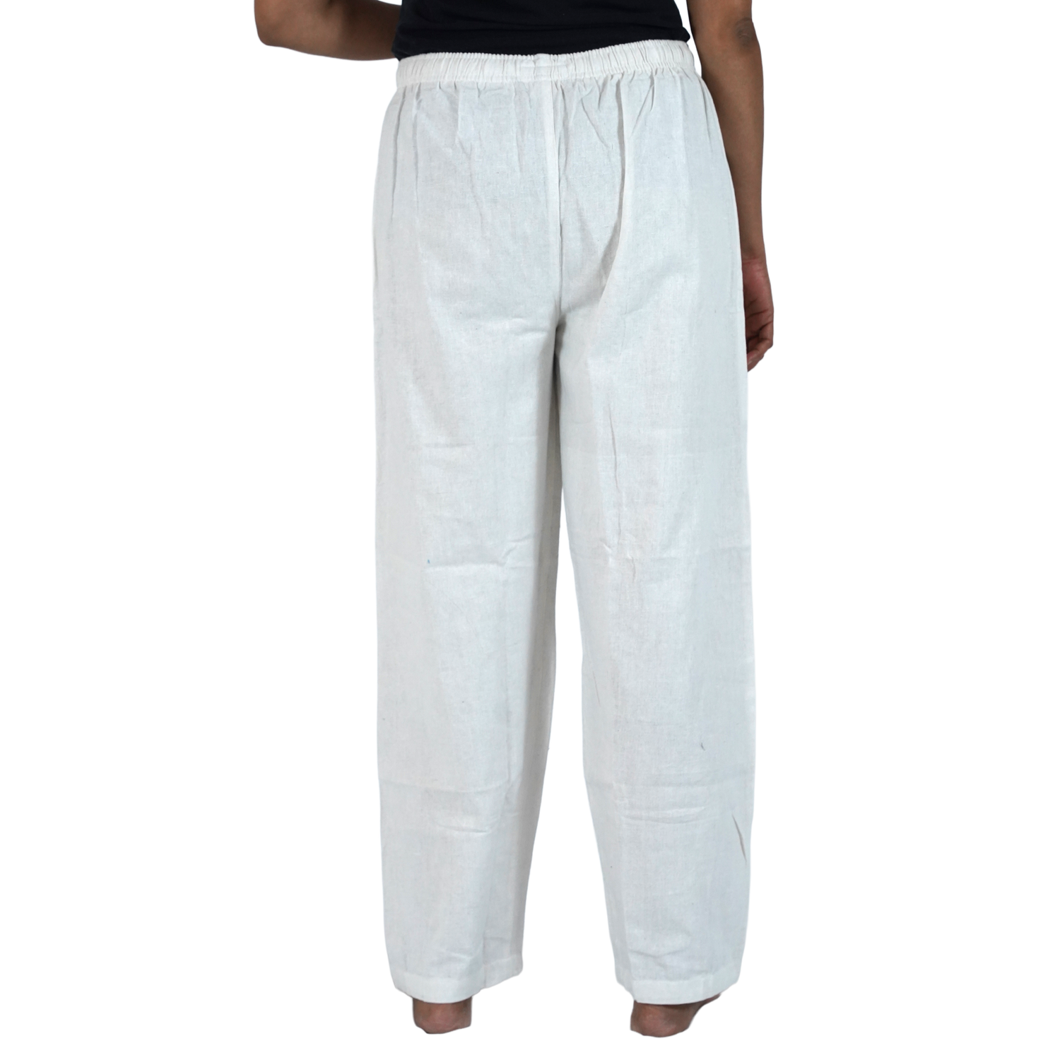 White Eco-Friendly Fabric Cotton Lounge Pants